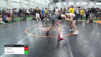 E-160 lbs Consi Of 8 #1 - Chance Kimmy, PA vs Andrew Wolfanger, PA