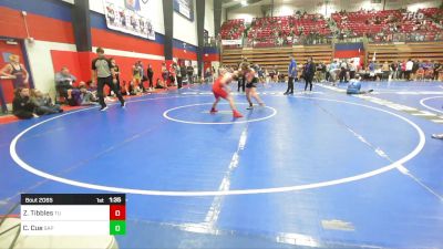 120 lbs Semifinal - Zebediah Tibbles, Tulsa Union vs Christian Cue, Sapulpa