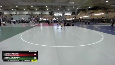 55 lbs Quarterfinal - Adrian Pineiro, Cobras Wrestling Club vs Braedyn Smartt, Rabbit Wrestling Club