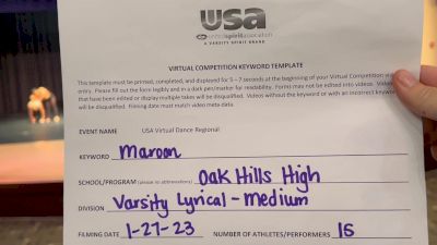 Oak Hills High School [Lyrical - Medium] 2023 USA Virtual Dance Regional