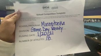 Minnetonka High School [Game Day Medium Varsity] 2021 UCA January Virtual Challenge