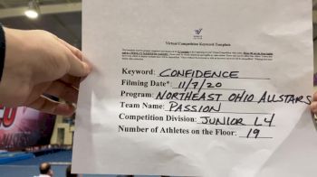 Northeast Ohio All Stars - Passion [L4 Junior - Small] Varsity All Star Virtual Competition Series: Event IV