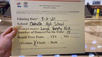 Oakville High School [Large Varsity - Kick Virtual Finals] 2021 NDA High School National Championship