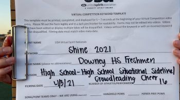 Downey High School [High School - High School Situational Sideline/Crowdleading Cheer] 2021 USA Spirit & Dance Virtual National Championships