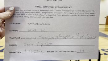Benjamin Franklin High School [Hip Hop Varsity - Medium] 2021 USA Spirit & Dance Virtual National Championships