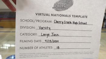 Cherry Creek High School [Virtual Large Varsity - Jazz Finals] 2021 UDA National Dance Team Championship
