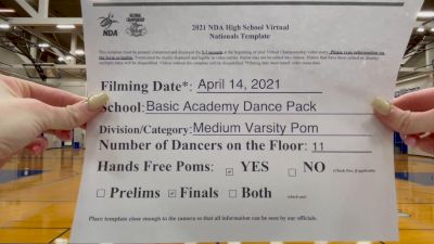 Basic Academy Dance Pack [Virtual Medium Varsity - Hip Hop Finals] 2021 NDA National Championship