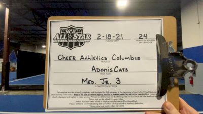 Cheer Athletics - Columbus - AdonisCats [L3 Junior - Medium - B] 2021 NCA All-Star Virtual National Championship