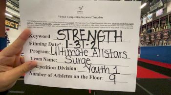 Ultimate Allstars - Surge [L1 Youth - D2] 2021 Varsity All Star Winter Virtual Competition Series: Event II