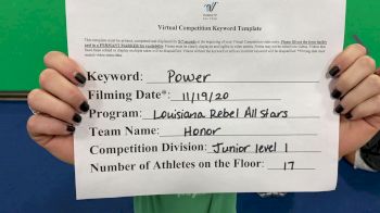 Louisiana Rebel All Stars - Louisiana Rebel All Stars - Honor [L1 Junior - Small] Varsity All Star Virtual Competition Series: Event V