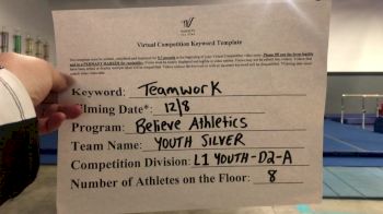 Believe Athletics - Youth Silver [Level 1 L1 Youth - D2] Varsity All Star Virtual Competition Series: Event VII