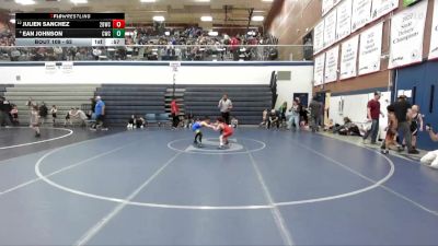 62 lbs Quarterfinal - Julien Sanchez, 208 Badgers Wrestling Club vs Ean Johnson, Cougar Wrestling Club