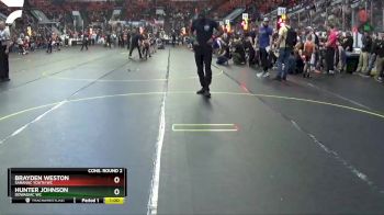 97 lbs Cons. Round 2 - Hunter Johnson, Dowagiac WC vs Brayden Weston, Saranac Youth WC