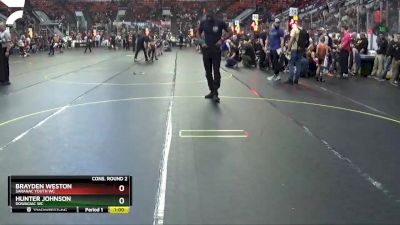 97 lbs Cons. Round 2 - Hunter Johnson, Dowagiac WC vs Brayden Weston, Saranac Youth WC