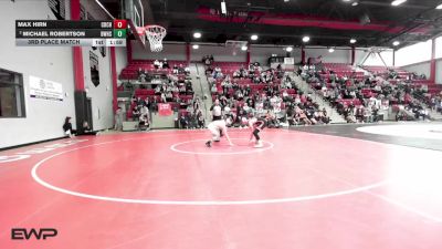 120 lbs 3rd Place Match - Max Hirn, CROSSINGS CHRISTIAN vs Michael Robertson, Bentonville West High School