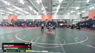 133 lbs Cons. Round 5 - Trevor Cortright, Utica vs Danny Poggi, Oneonta State