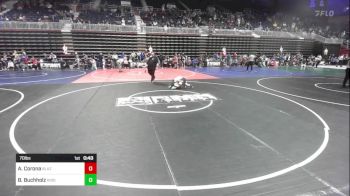 70 lbs Quarterfinal - Alexavia Corona, Blazers WC vs Brock Buchholz, Ridge WC