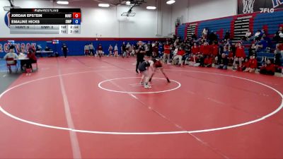 103 lbs Finals (2 Team) - Emaline Hicks, Simpson vs Jordan Epstein, Huntingdon