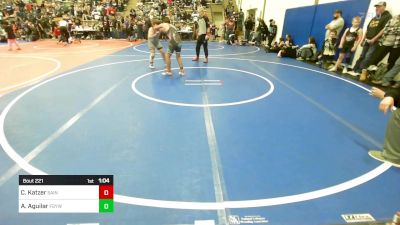 110-120 lbs Semifinal - Callan Katzer, Saints Wrestling Club vs Alek Aguilar, Fort Gibson Youth Wrestling