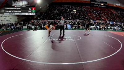 3A 150 lbs Champ. Round 1 - Aiden Oliverson, Salmon vs Brady Vergobbi, Kellogg