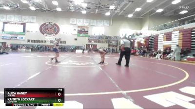 145 lbs Cons. Round 4 - Kamryn Lockart, Lewiston vs Aliza Haney, Jerome