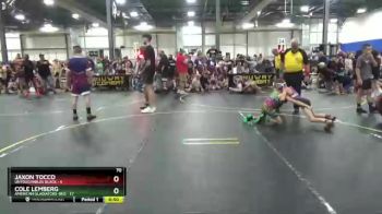 70 lbs Round 1 (6 Team) - Cole Lemberg, American Gladiators-Red vs Jaxon Tocco, Untouchables Black