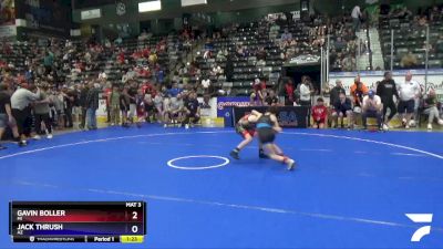 87 lbs Cons. Semi - Gavin Boller, MI vs Jack Thrush, AZ