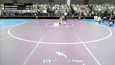 2nd Place - Kinsley Kirwan, Shore Elite Wrestling Club vs Hannah Wojcik, Upper Township