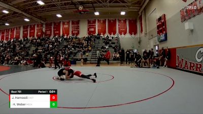 132 lbs Cons. Semi - Koy Weber, Meeker vs Jimmy Hamoodi, Denver East