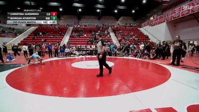 HS 115 lbs 1st Place Match - Morgan Atherton, NOBLE vs Christina Guerrero, EISENHOWER