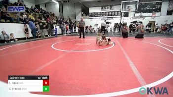 43 lbs Quarterfinal - Lainey Davie, Salina Wrestling Club vs Cannon Francis, Skiatook Youth Wrestling