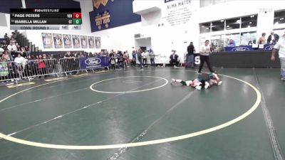 100 lbs Cons. Round 2 - Isabella Millan, Grand Terrace vs Page Peters, Ventura