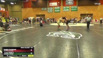 184 lbs 3rd Place Match - Juan Pablo, Lemoore College vs Rabih Badrani, Palomar College