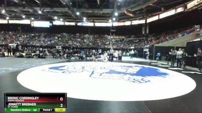 2A 138 lbs Champ. Round 1 - Jerrett Brebner, St. Maries vs Bronc Cordingley, North Fremont