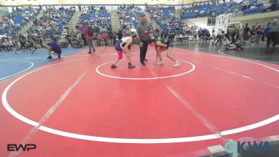 105 lbs Consi Of 8 #2 - Justice Davis, Lady Outlaw Wrestling Academy vs Emily Hargrove, Mannford Pirate Youth Wrestling