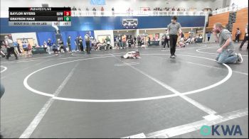 46-49 lbs Consolation - Baylor Myers, Bridge Creek Youth Wrestling vs Grayson Hale, Standfast