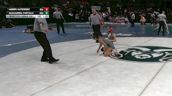 Girls 100 lbs Quarterfinal - Alexandra Portillo, Gadsden vs Amber Gutierrez, Miyamura