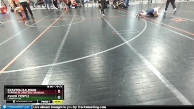 75-78 lbs Round 1 - Ryker Croyle, Lionheart WC vs Braxton Baldwin, Warriors Of Christ WOC- Wrestling