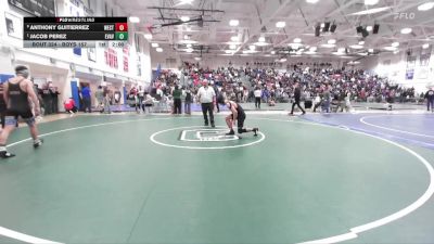 Boys 157 lbs Quarterfinal - Jacob Perez, Everett Alvarez Boys vs Anthony Guitierrez, Westmont Boys