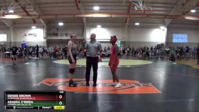 145 lbs Champ. Round 1 - Kendra O`Brien, Cumberland Valley Hs vs Denise Brown, Flossmoor (Homewood-F.)