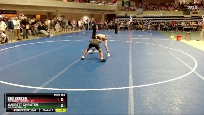 80 lbs 3rd Place Match - Keo Keezer, Mahnomen-Waubun vs Garrett Christen, Holdingford