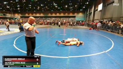 120 lbs Cons. Round 2 - Victor Olivera-Ruiz, North Eugene vs Alekzander Isbelle, University