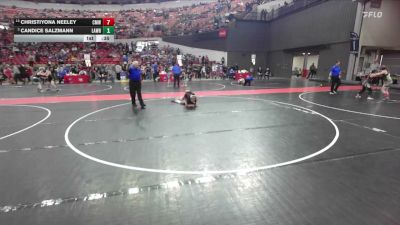 135 lbs Cons. Semi - Christiyona Neeley, C4C Milwaukee Wrestling vs Candice Salzmann, Belmont-Platteville Youth Wrestling Club
