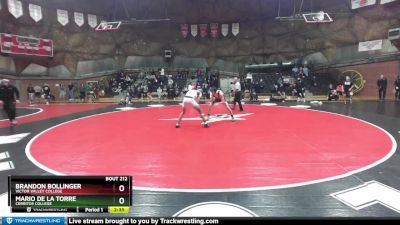 149 lbs 1st Place Match - Mario De La Torre, Cerritos College vs Brandon Bollinger, Victor Valley College