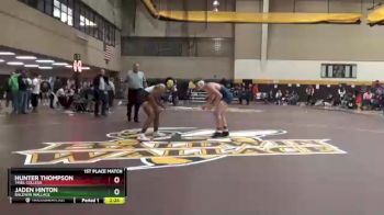 133 lbs 1st Place Match - Hunter Thompson, Thiel College vs Jaden Hinton, Baldwin Wallace