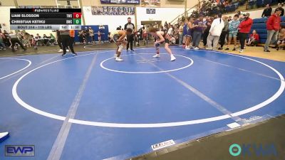 119 lbs Quarterfinal - Liam Slosson, Tahlequah Wrestling Club vs Christian Ketiku, Bartlesville Wrestling Club