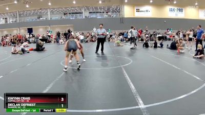 100 lbs Round 2 (6 Team) - Kwynn Craig, Capital City WC vs Declan DeFriest, Rangers WC