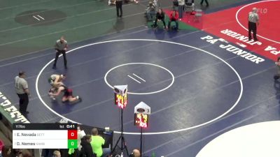 117 lbs Consi Of 8 #2 - Ella Nevada, Gettysburg vs Dahlia Nemes, Hamburg