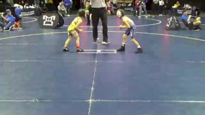 50 lbs Round Of 16 - Paxton Warner, Titusville vs Saylor Harris, Connellsville