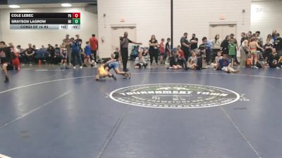 65 lbs Consi Of 16 #2 - Cole Lebec, PA vs Grayson LaGrow, MI